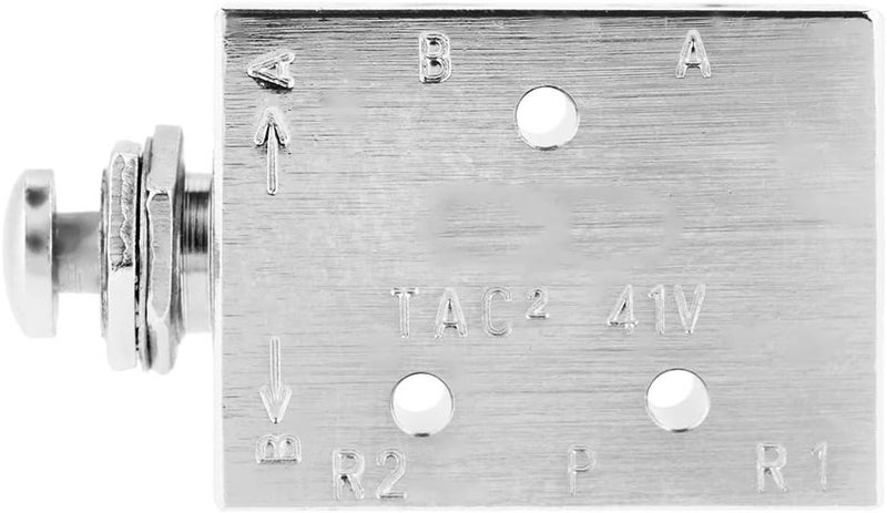 POCREATION TAC2-41P Toggle Valve, 2 Position 3 Way Air Pneumatic Knob Control ON/OFF Air Control Toggle Valve Type Mushroom Push Button 2.16 x 1.26inch - Image 4